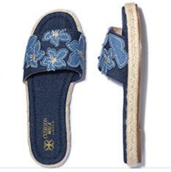 Avon Shoes - 3🚨/$15 🆕️ Cushion Walk Denim Espadrille Slide